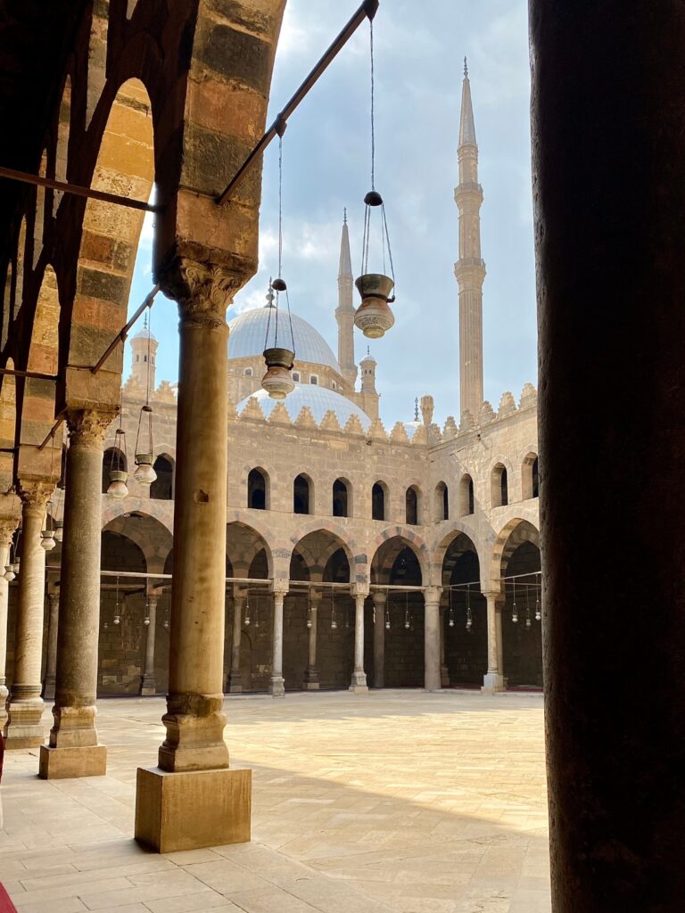 Citadel in Cairo in brown and big mosque