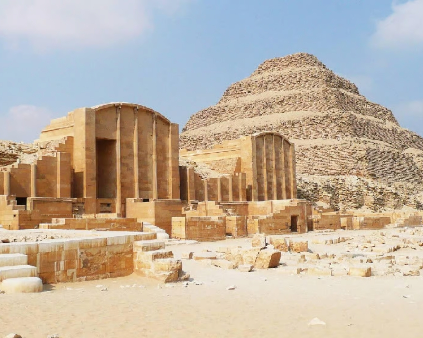 The Step Pyramid of Djoser in the Saqqara necropolis near Cairo Egypt